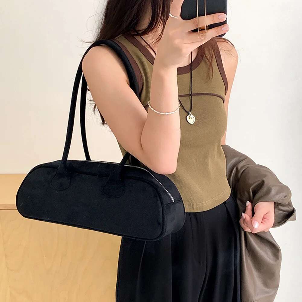 Quality Matte Nubuck Suede Boston Tote Large Winter Office Commuter Shoulder Shopping Bag For Women Handbag