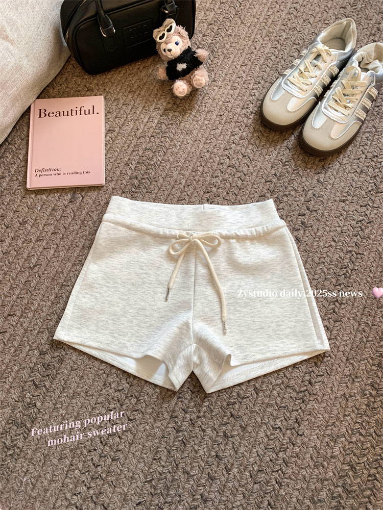 2025S Designer Shorts For Women American Style Spicy Girl Low Waist Drawstring Sports Shorts Women In Summer Slim Fit Gray Casual Hot Pants For Outerw
