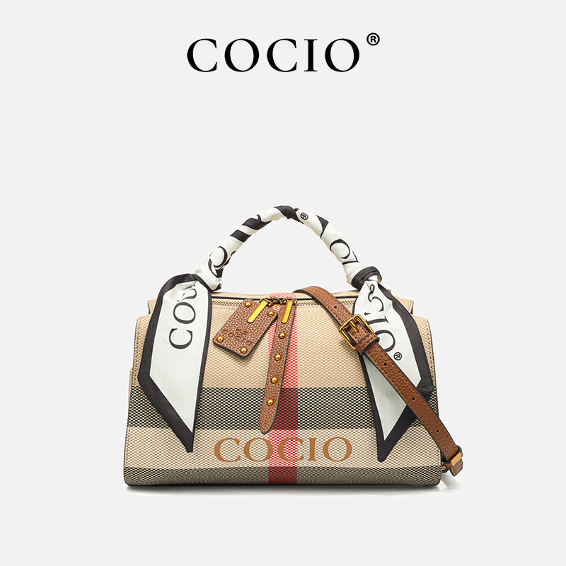COCIO Fashion Evening Clutch Bags Women's Casual Designer Tote Wedding Date Leather Handbag Letter Metal Triangle Shoulder Bag Street Shopping Ba