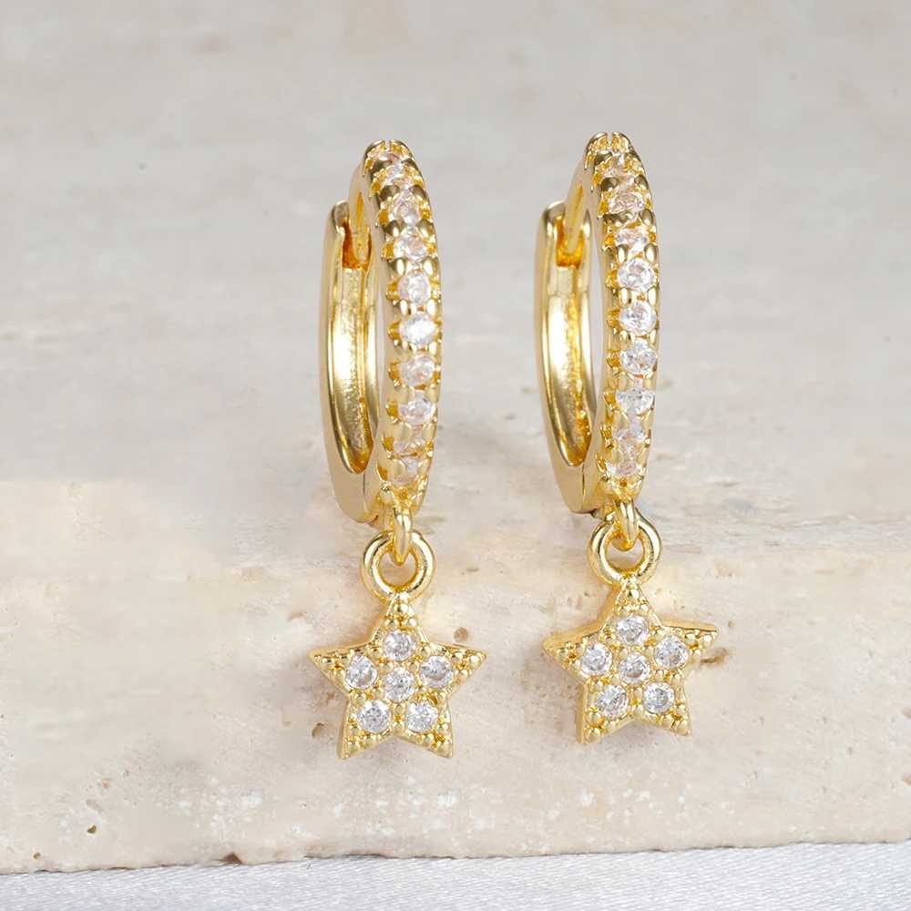 Women Stainless Steel Double Chain Hoop Earrings Crystal Tassel Earrings Fashion Party Wedding Jewelry Statement Gift Z250408