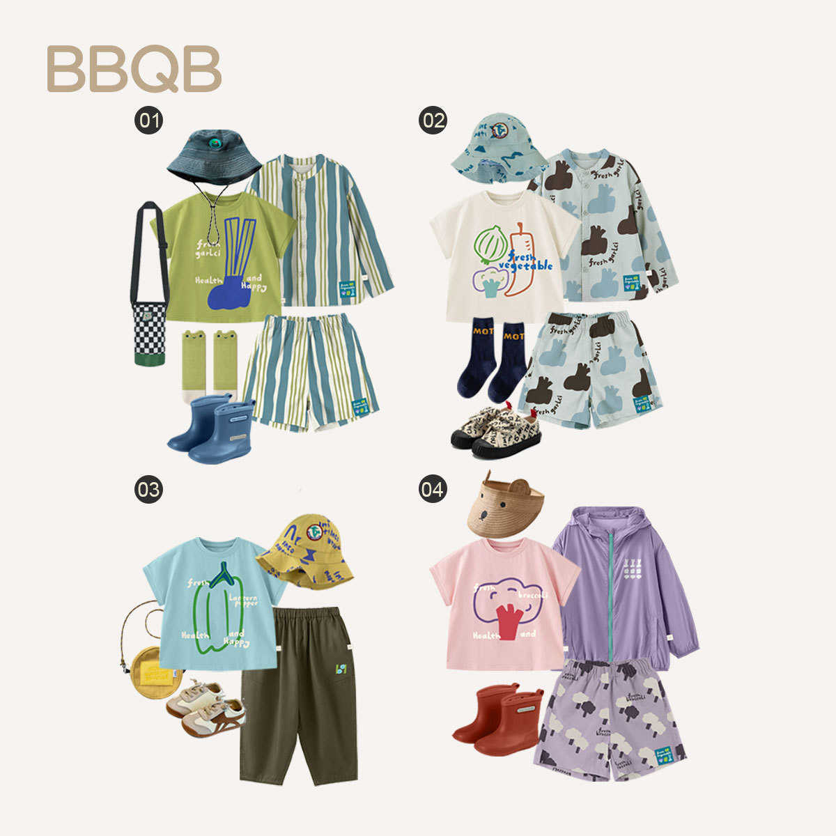 BBQB childrens clothing childrens short sleeved summer boys T-shirt round neck girls top half sleeved shirt baby clothes childrens clothing spring S25