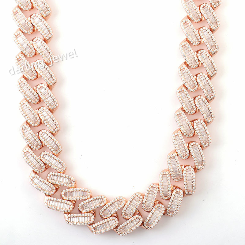 Plated Hip-hop Necklace Design Cuban Chain Silver Luxury with Gold Hiphop Hip Hop Miami Cuban Link Chain Mens 14k 18k Gold