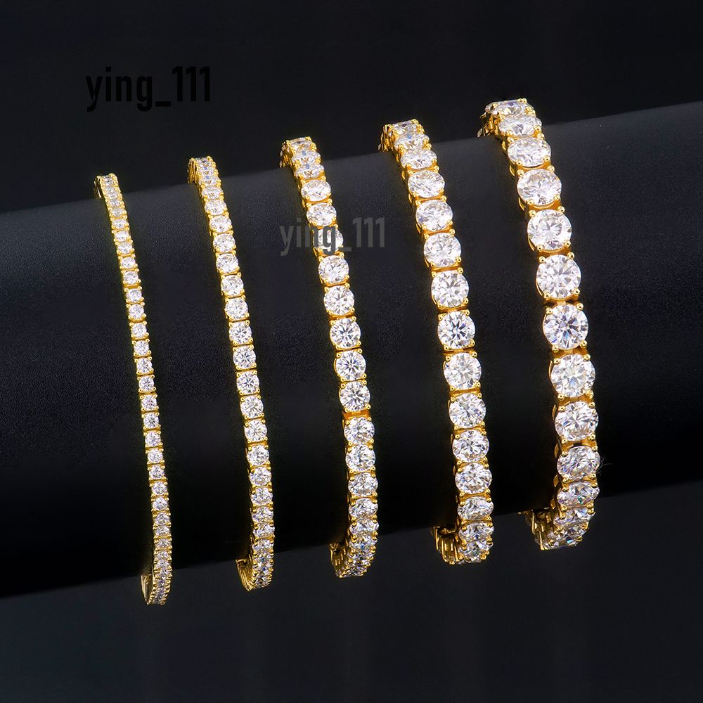Wholesale Men Women Hip Hop Gra Certified Jewelry Sterling 925 Silver Vvs Diamond Mossanite Moissanite Tennis Chain Bracelet