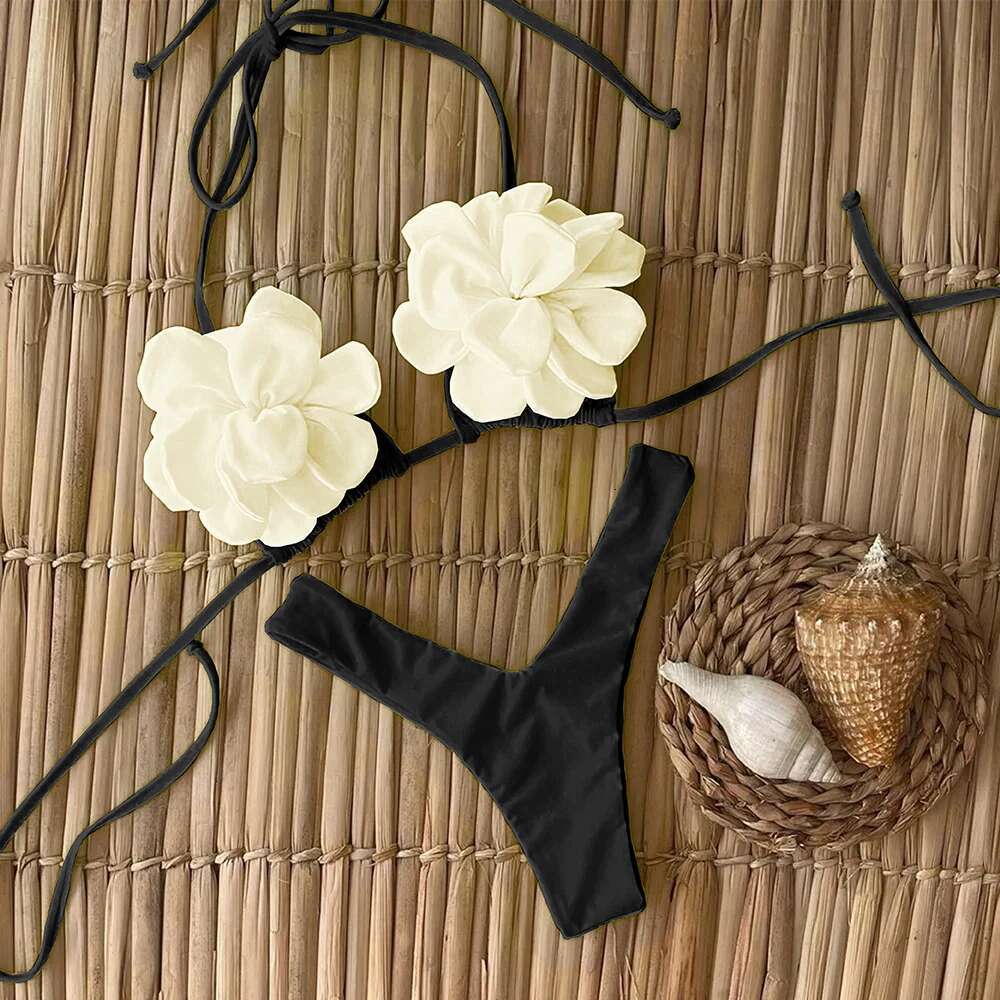 Sexy ral Micro Bikini 2025 Women Swimsuit Female Swimwear Thong Bikinis Set Brazilian Beach Wear Bathing Suit Biquini