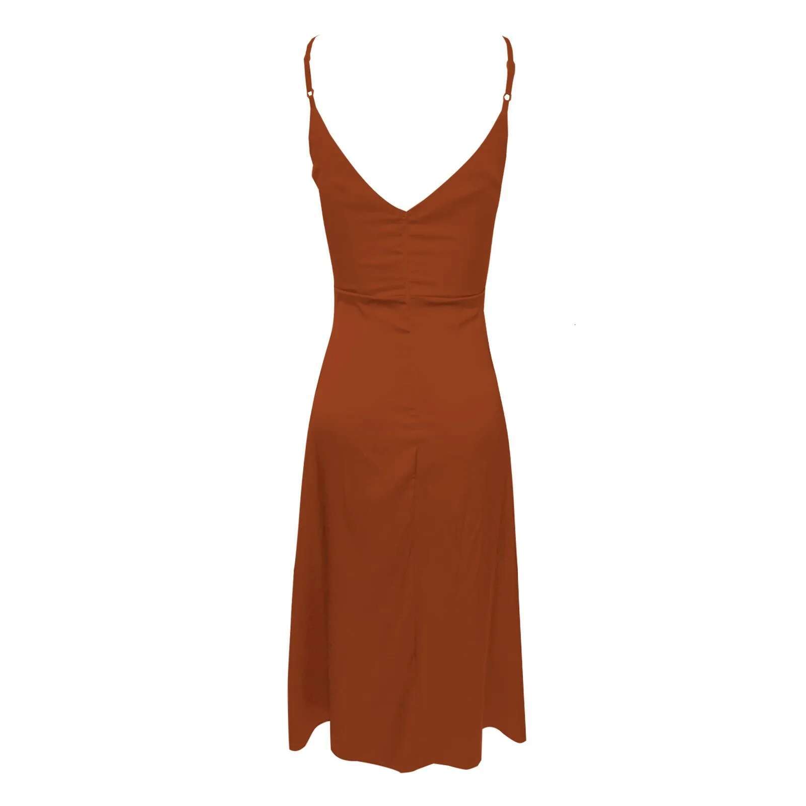 Dongdumaoyi New Ruched Satin Summer Dress Drawstring Spaghetti Straps V Neck Backless Long Dresses For Women Party Sexy Vestidos