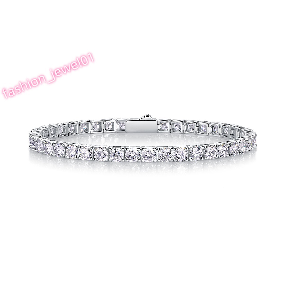 925 Sterling Silver Moissanite Tennis Bracelet for Men Women Hiphop Rock Bracelet Personalized Bracelets