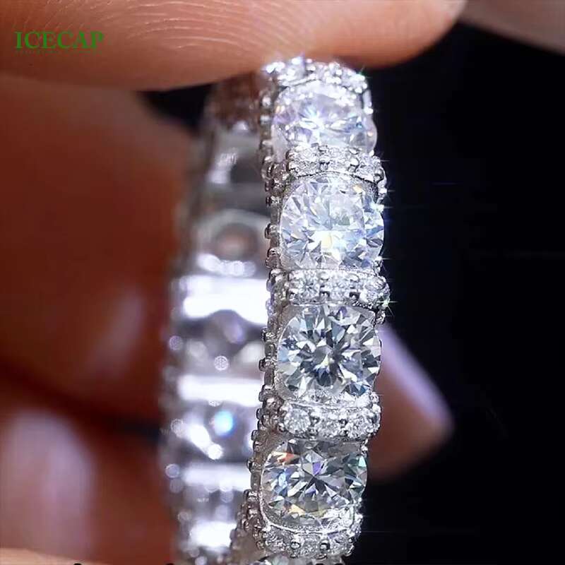 Mens Luxury Moissanite Jewelry Diamond Ring S925 Sterling Silver VVS1 Moissanite Ring With GRA Certificate