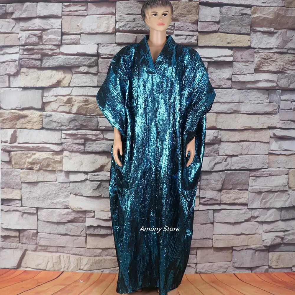 African American mother expensive custom gold jacquard fabric loose dress 250409