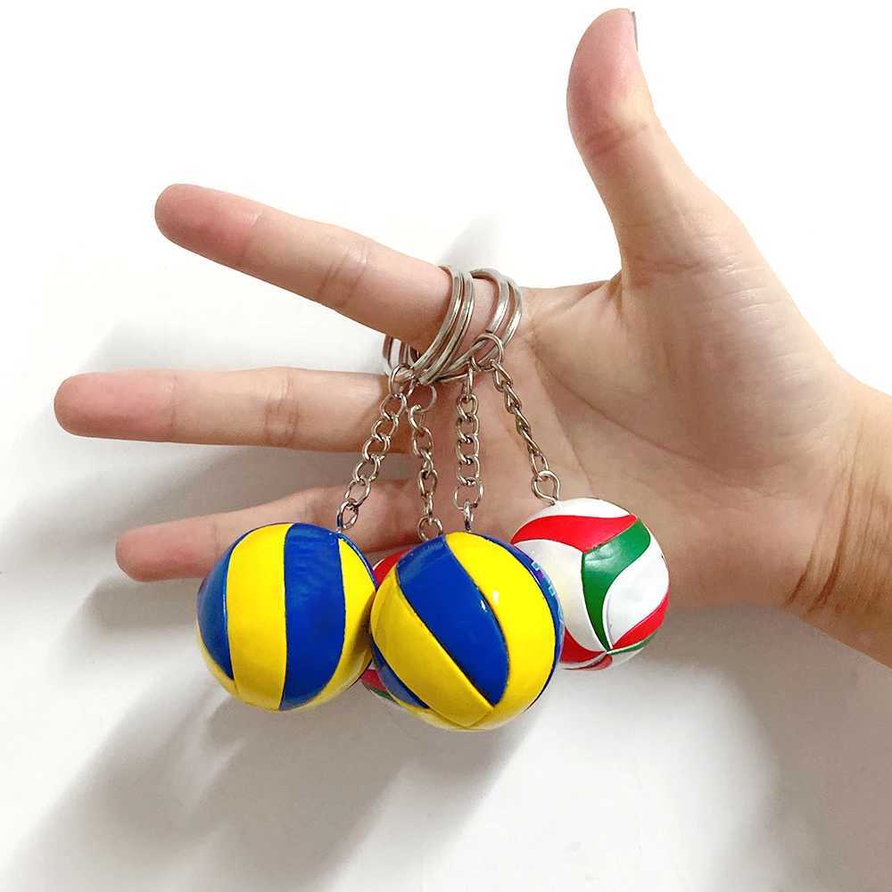 Leather anime volleyball keychain PVC mini volleyball keychain bag haikyuu keychain ball keyringXJ250409