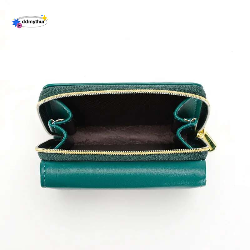 Fashion PU Leather Women Short Wallet High Quality Multifunctional Large Capacity Folding Money Clip Card Bag Zipper Coin Purse ddmythur