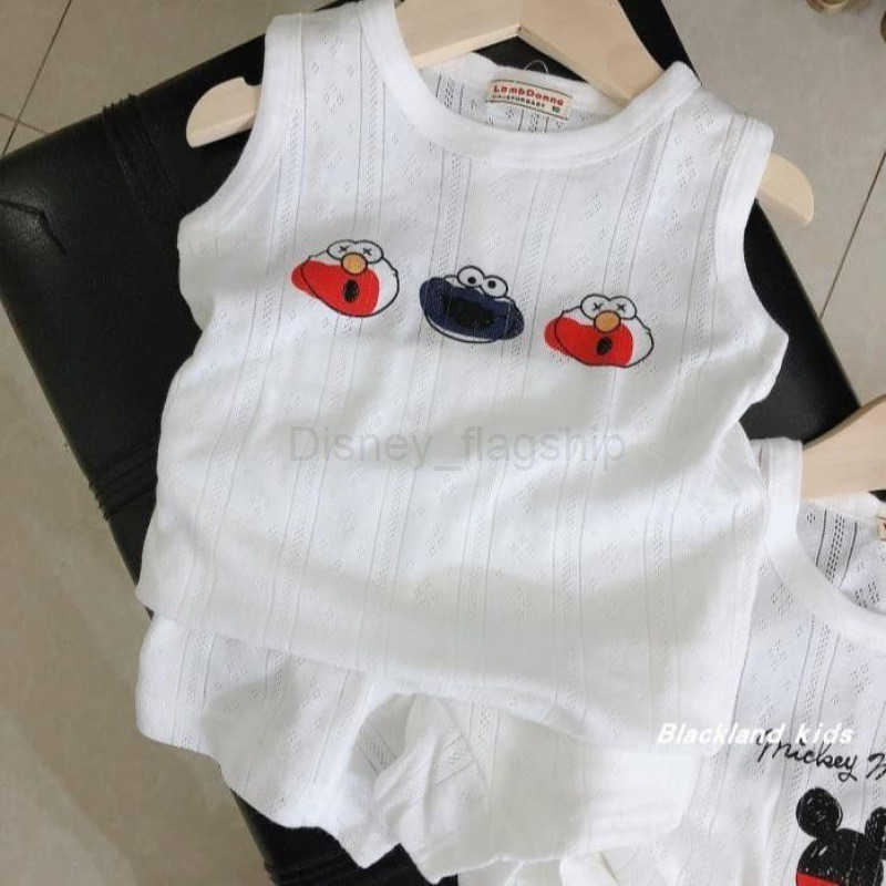 Disney Home clothes set boys and girls mesh cotton thin soft cotton sleeveless T-shirt vest childrens Shorts SetXJ250409