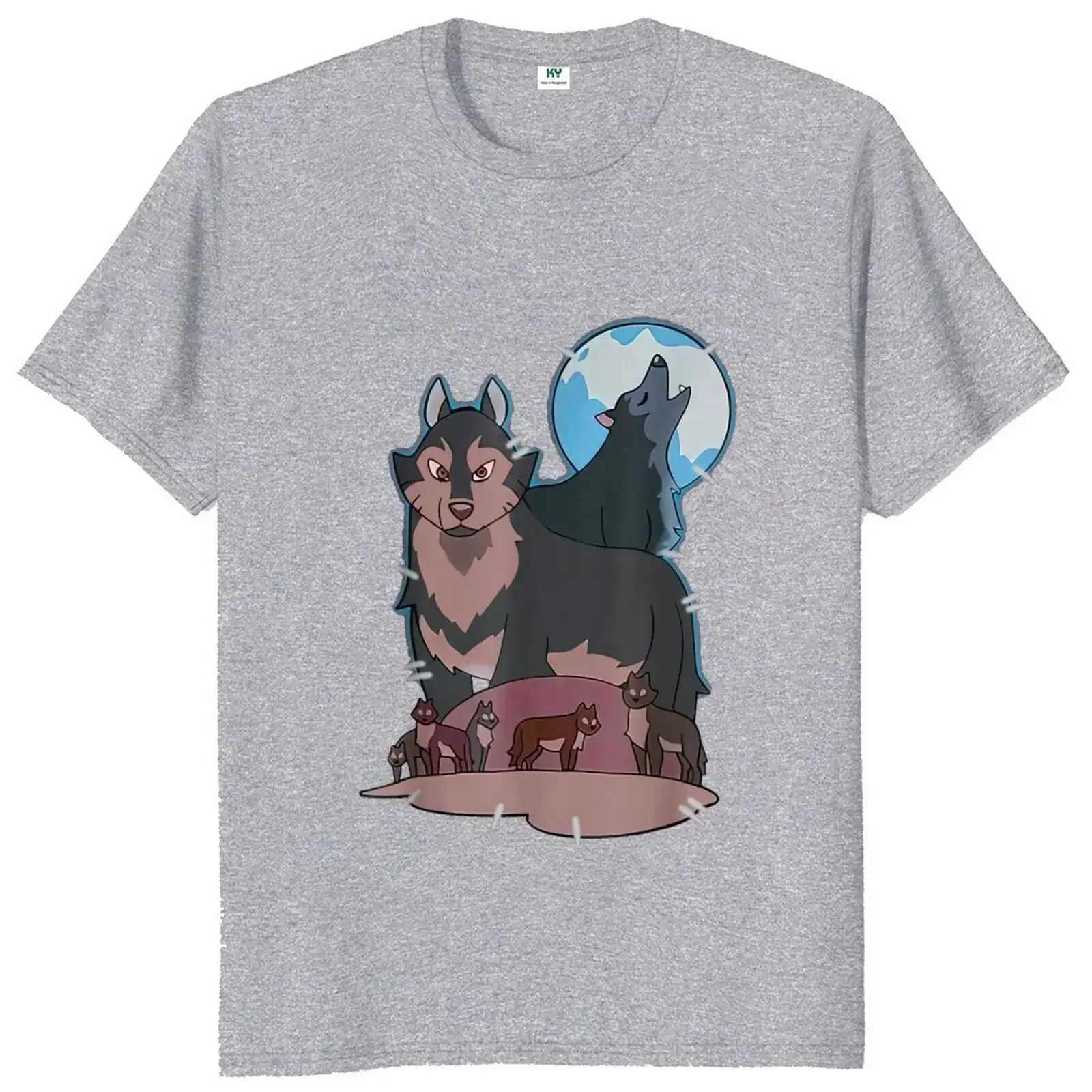 Size Tops Hunters Wolf Owl House T-shirt American Fantasy TV Animation Series T-shirt Mens WearXJ250409