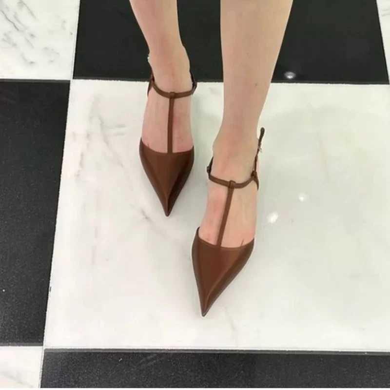 New Arrival 2025 New Weight Loss T-shaped Pump Womens Sexy Thick Toe Middle Toe Single Shoes Summer Shallow Party Dress Shoes T250409