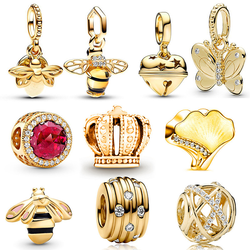 New 925 Sterling Silver Plated Hot air Balloons Wooden horses Roller skates Pendant Beads DIY Fit Original European Charms Bracelet fashion Women Jewe