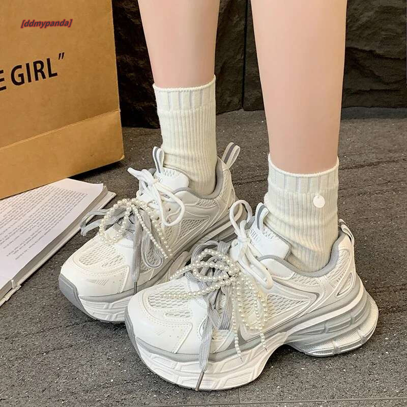 Female 2025 New Mesh Women's Vulcanize Outdoor Breathable Women Sneakers Platform Daily Lace Up Ladies Casual Shoes ddmypanda