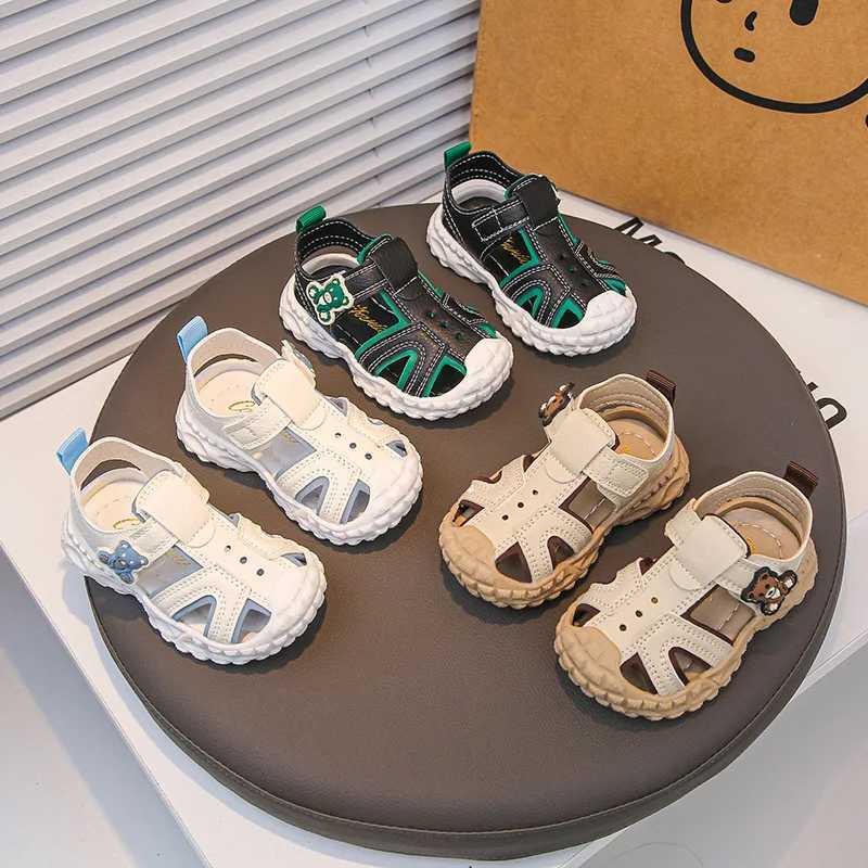 Summer walkers new comfortable and fashionable baby shoes casual simple and soft soles boys shoes anti slip cartoon cute daily baby sandals X250409