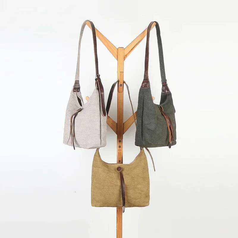 M631 New Cotton En Retro Style Single Shoulder Crossbody Tote Bag Versatile Simple Large Capacity Leisure Travel Bags