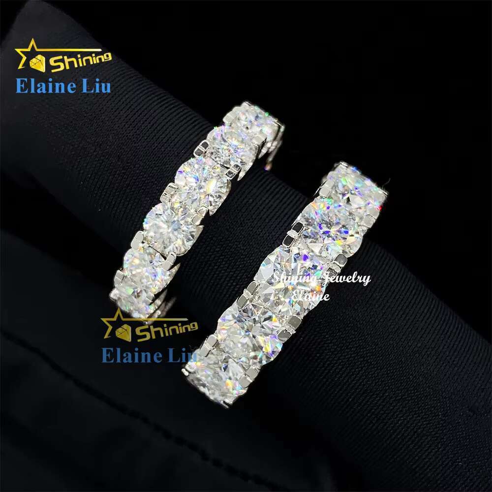 Luxury Factory Price Hip Hop Iced Out 925 Sterling Silver Cz Zircon or Vvs Moissanite Fashion Jewelry Rings