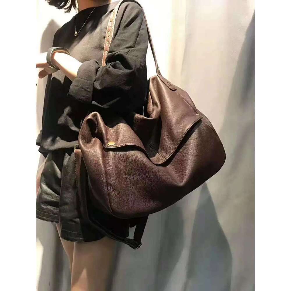 Top Quality Handbags Women Genuine Cow Leather Big Portable Shoulder Female Casual Tote Messenger Bag Large Capacity