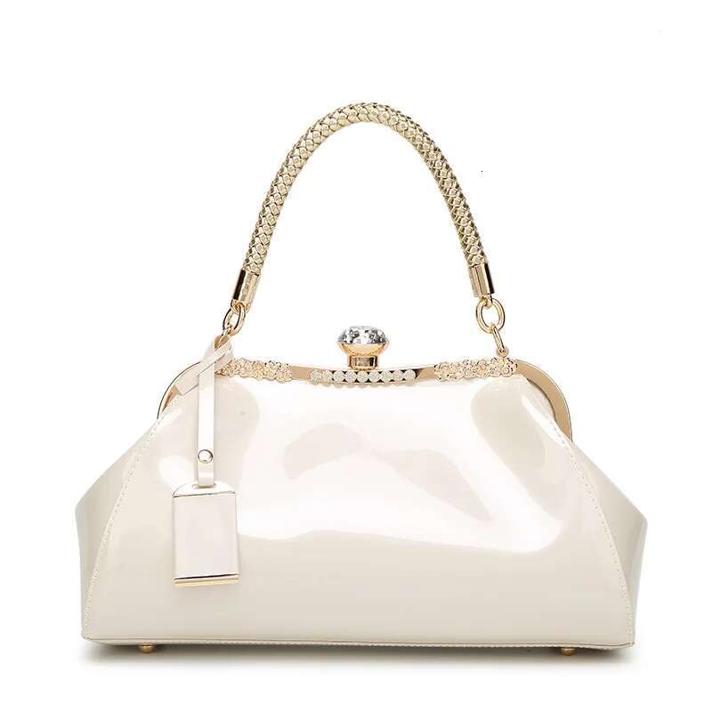 2024 Women's Bag Patent Leather Women Handbags Brands Tote Bag Fashion Shoulder Ladies Clut Wedding Party Bags