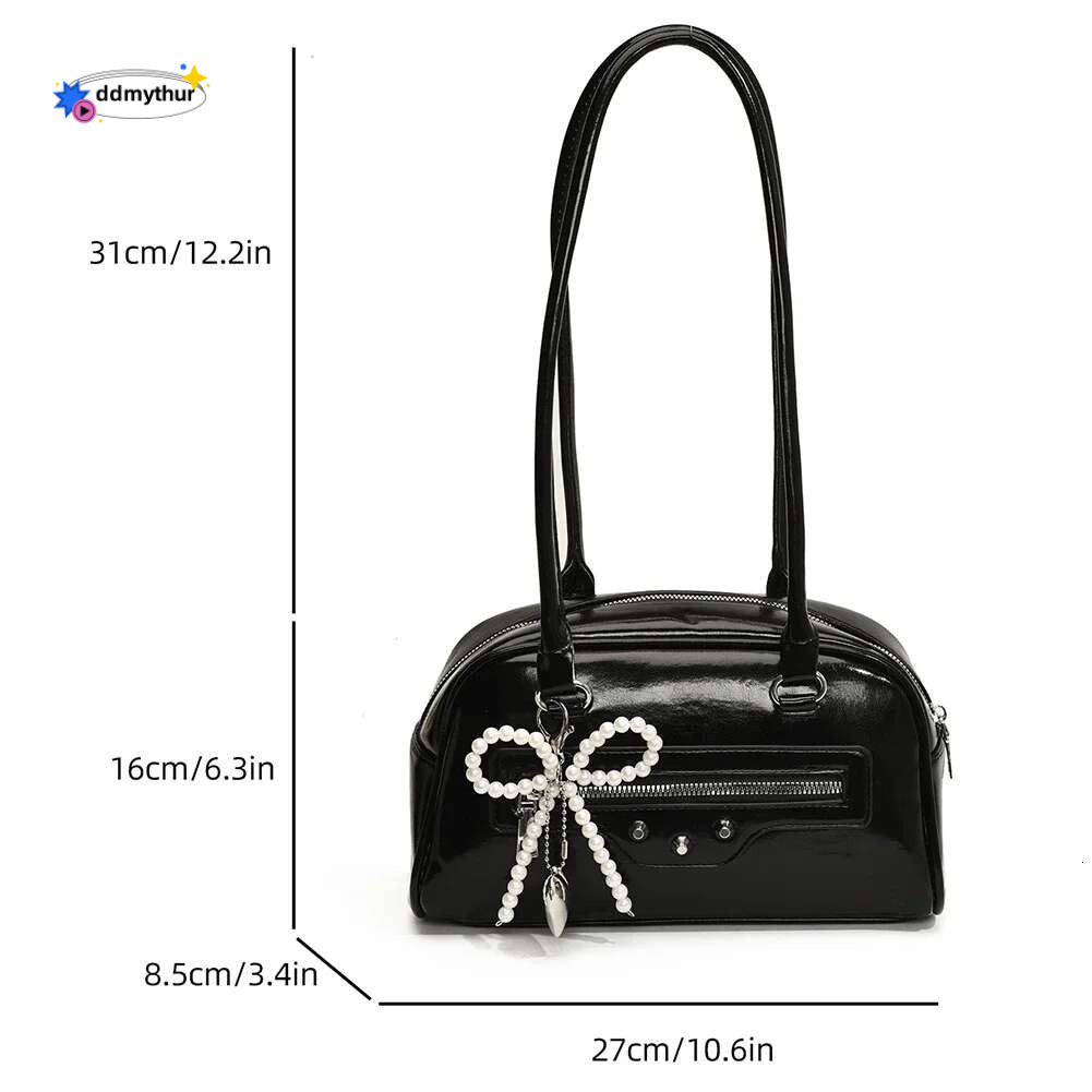 Women PU Shoulder Stylish Armpit Solid Color Fashion Underarm Large Capacity Trendy Tote Handbag Outdoor Travel Bag ddmythur