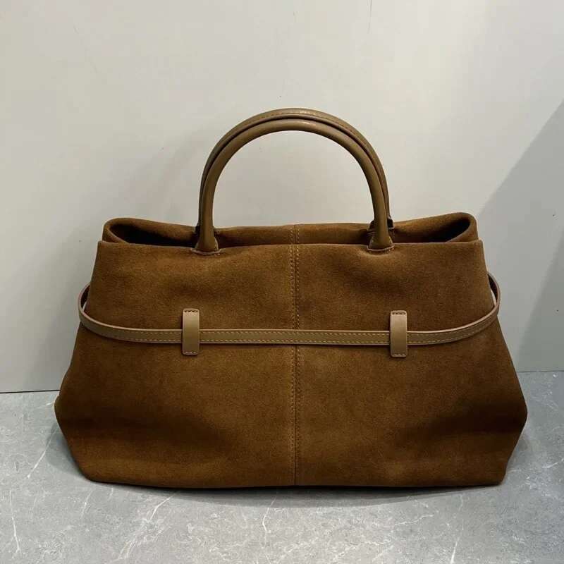 Autumn New Genuine Leather Suede Women's Bag Large Capacity Tote Frosted Single Shoulder Diagonal Handbag For Women