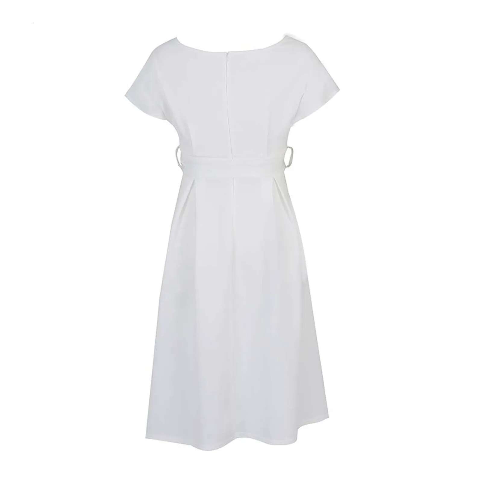 Dongdumaoyi Elegant Bow Bandage High Waist A Line Evening Dress Women Casual V Neck Office Lady Career Dresses Vestidos Formal Gown
