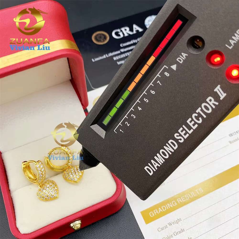 Fashion Jewelry Luxury Diamond Women Jewelry Sterling Silver Wholesale Price Vvs Moissanite Earrings