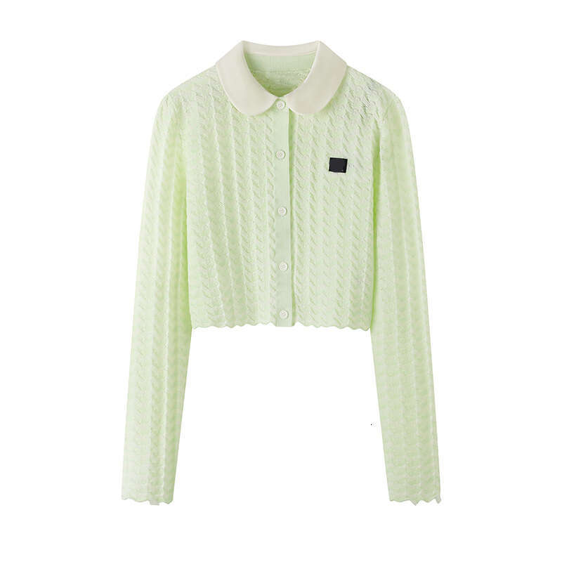 2024 Autumn New Women's Long Sleeve Trendy Luxury Fashion Sweet Knitted Cardigan Small Top 2I3E548