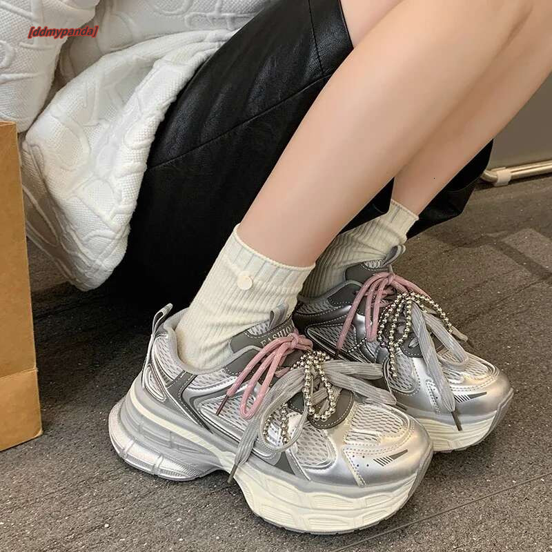 Female 2025 New Mesh Women's Vulcanize Outdoor Breathable Women Sneakers Platform Daily Lace Up Ladies Casual Shoes ddmypanda