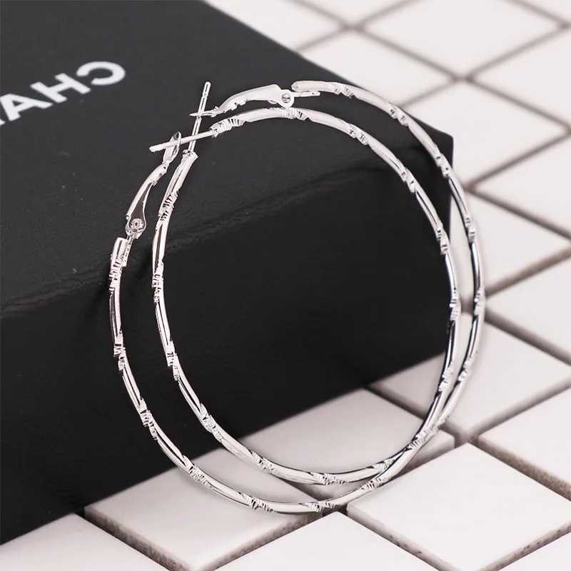 New Fashion Sliver Gold Color Big Hoop Earrings Hoops Bohemian Earrings Large Circle Hoop Earrings For Women Party Jewelry Z250408