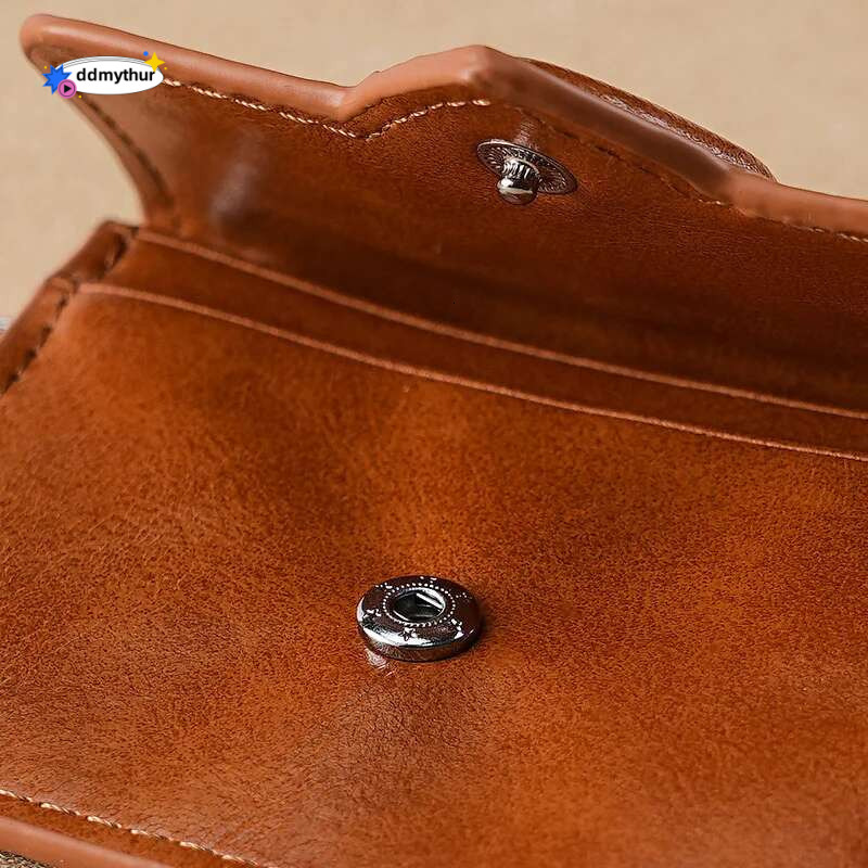 Heart Coin High-grade Keychain PU Leather Portable Mini Purse Multi-card Slots Anti-magnetic Card Holder Bag for Women Men ddmythur
