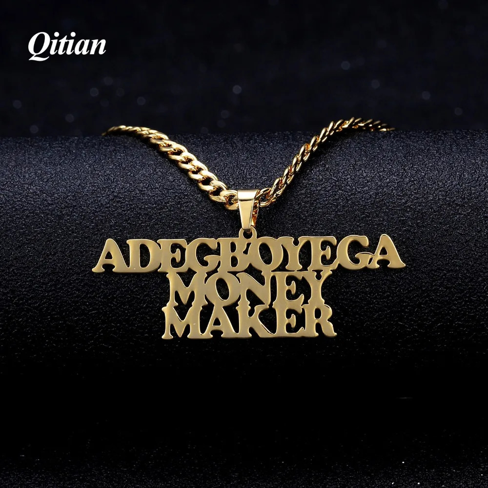 Custom Name Necklace Personalized Jewelry Name Chains With Pendants Stainless Steel Jewelry Gold Necklace For Women Neck Choker 250409