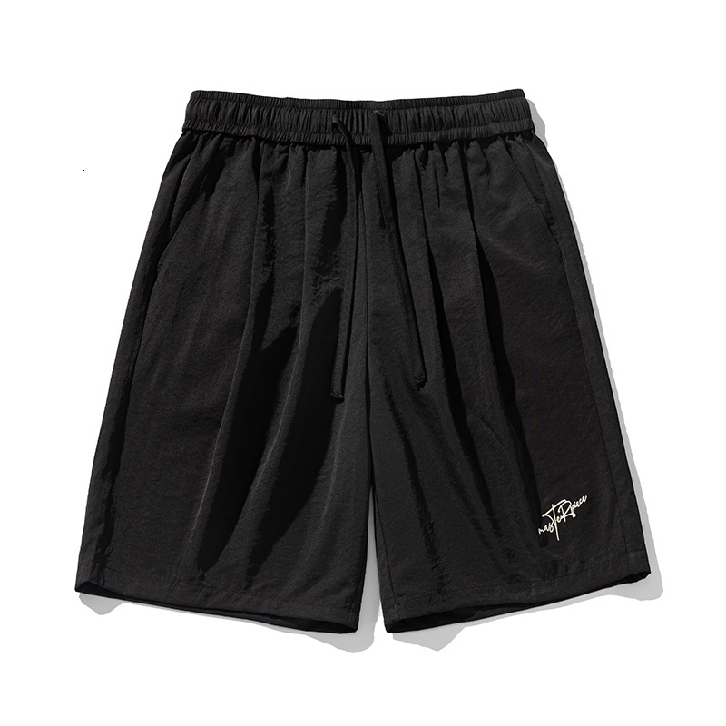 2025 New Designer Men Shorts Texture Micro Wrinkled And Pleated Casual Shorts For Men In Summer New American Letter Embroidered Sports Five Quarter Pa
