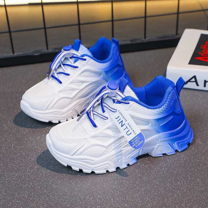Childrens shoes autumn womens shoes gradient soft sole casual shoes breathable board shoes Versatile leather childrens sports shoes X250409