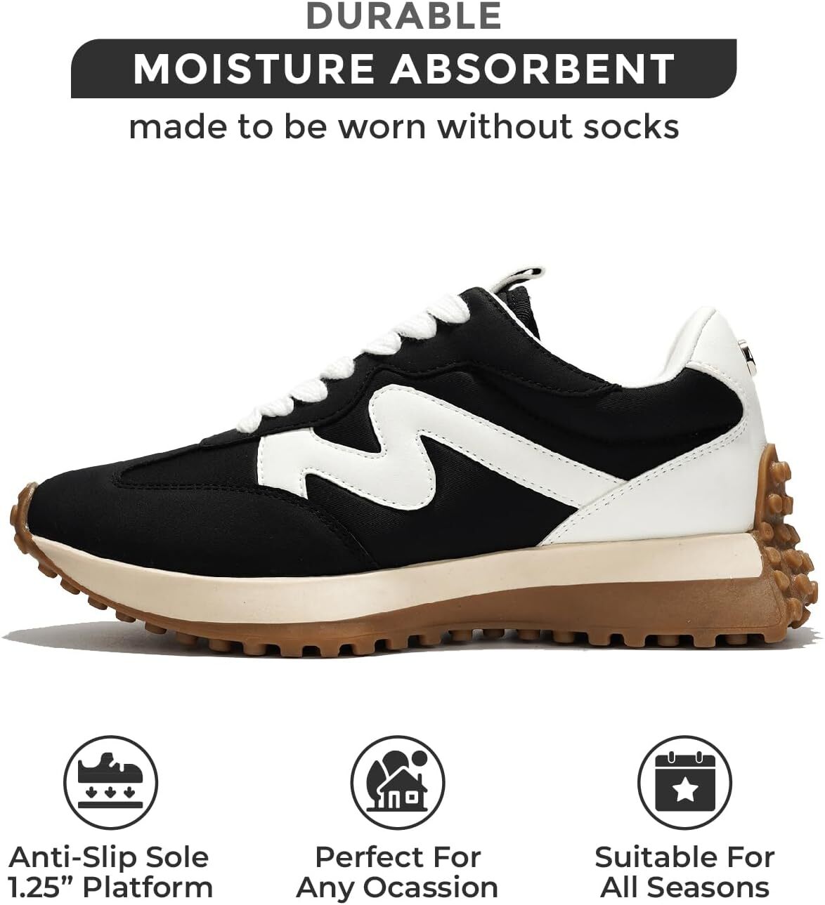 Women's shoes, memory foam sneakers, anti-skid women's fashion sneakers and comfortable women's sneakers - casual women's shoes li