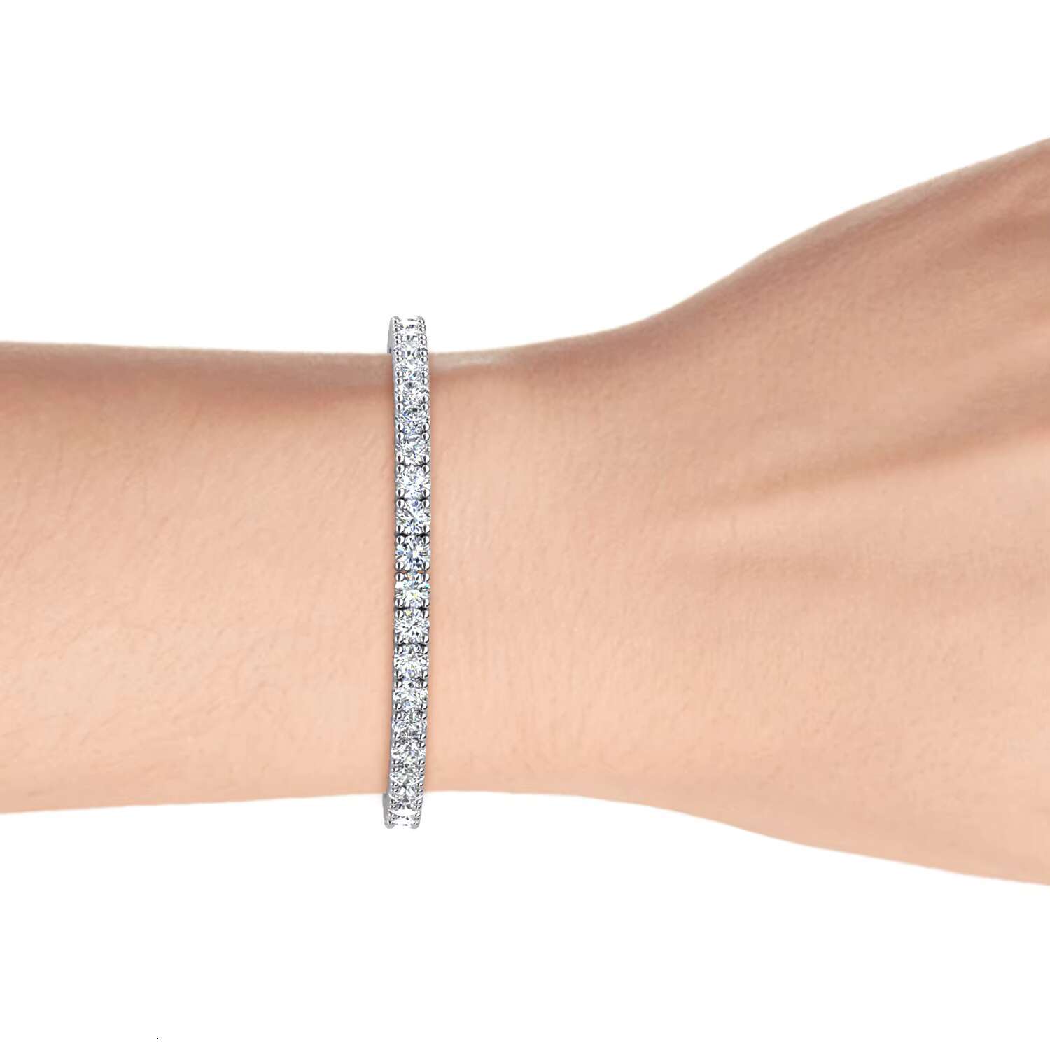 Hot Selling GRA Moissanite Tennis Bracelet Cubic Zirconia 925 Sterling Silver Classic Moissanite Bracelet Fashion Bracelet