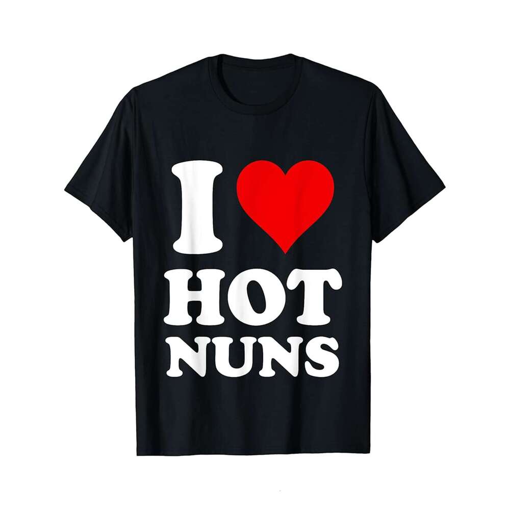 Designer T shirt I Love Hot Moms Heart Aesthetic - 220g Tshits
