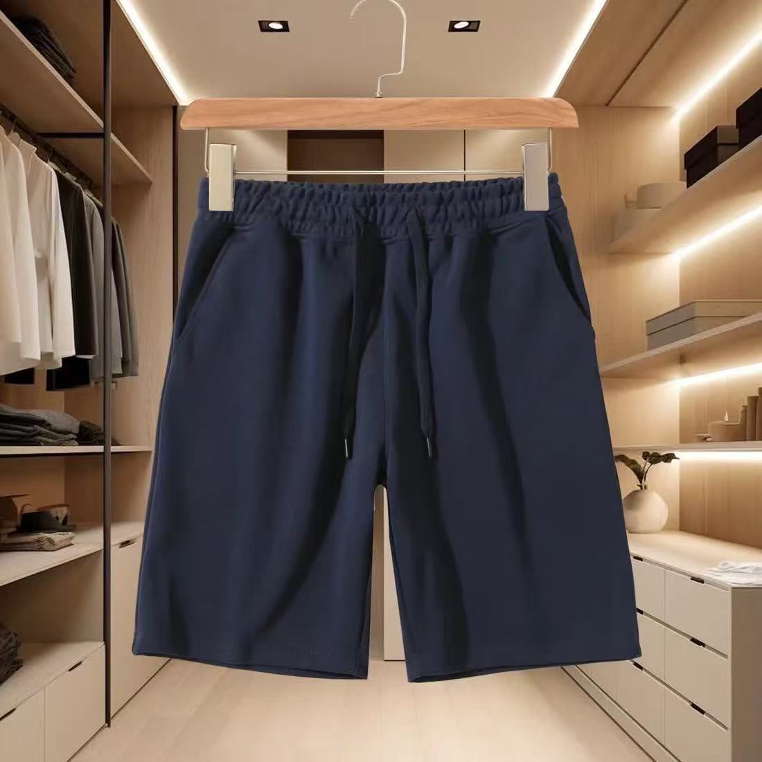 2025 New Designer Men Shorts New Style Cotton Shorts For Men Summer Solid Color Versatile Sports Five Quarter Mid Waist Casual Loose Pants