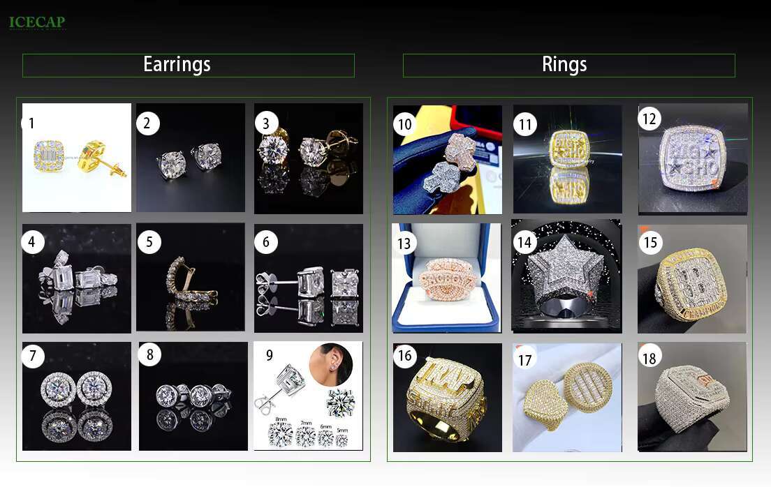 925 Silver Ring Hip Hop Baguette Cut VVS Moissanite Women Ring Men Luxury Party Jewelry