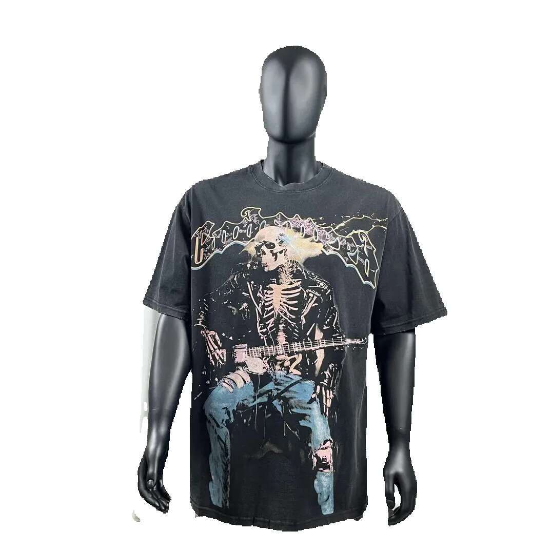 Godspeed Summer new fashion Mens Designer T Shirt quality Skull style print short-sleeved men short T-shirt Men Hip Hop Rock