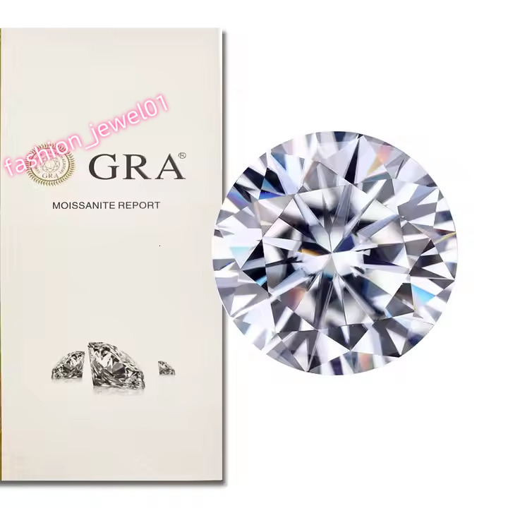 0.5-6CT Stock Available GRA Moissanite D Color VVS Clarity for Men Cuban Bracelet Iced Watch Diamond Ring