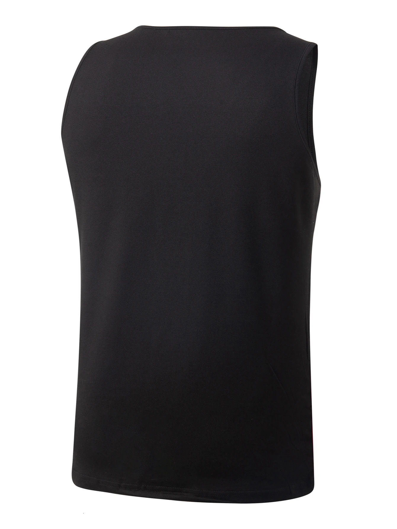 Summer casual sports vest mens breathable loose training sleeveless Tshirt color matching fitness suit 250409