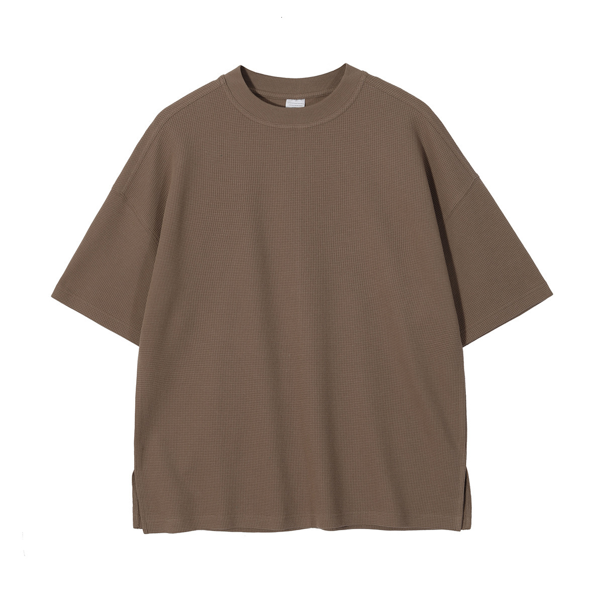 2025 Spring/Summer New Product Breathable Waffle 260g Men's High Street Casual Loose Short Sleeve T-shirt Men