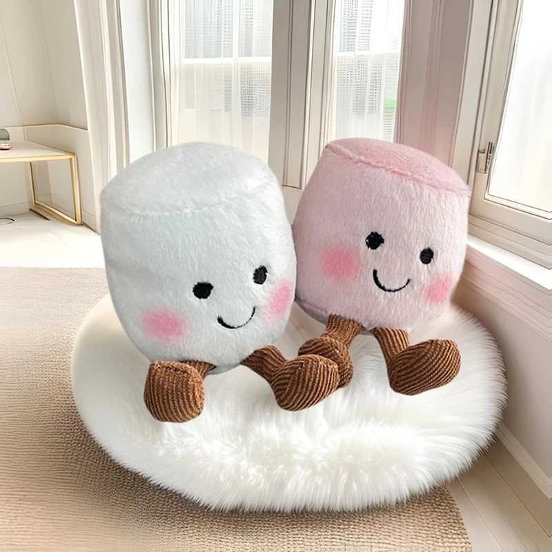Cute two tone cotton plush toy keychain cartoon soft filled doll pendant car key ring back bag decoration childrens giftXJ250409