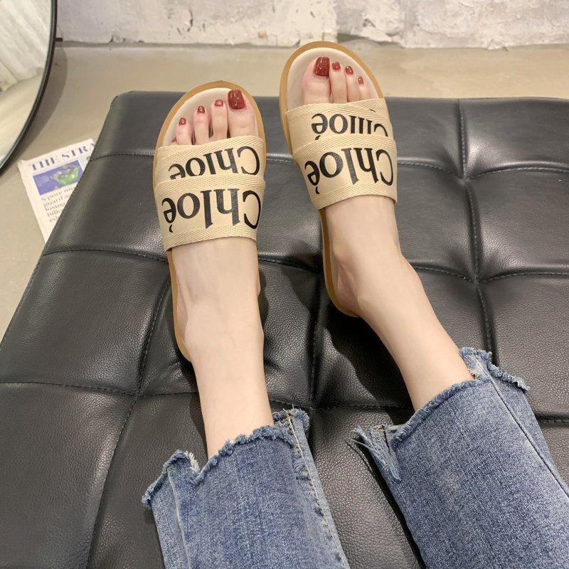 free shipping designer slipper for women outdoor indoor sandals Flat sliders white casual beach shoes