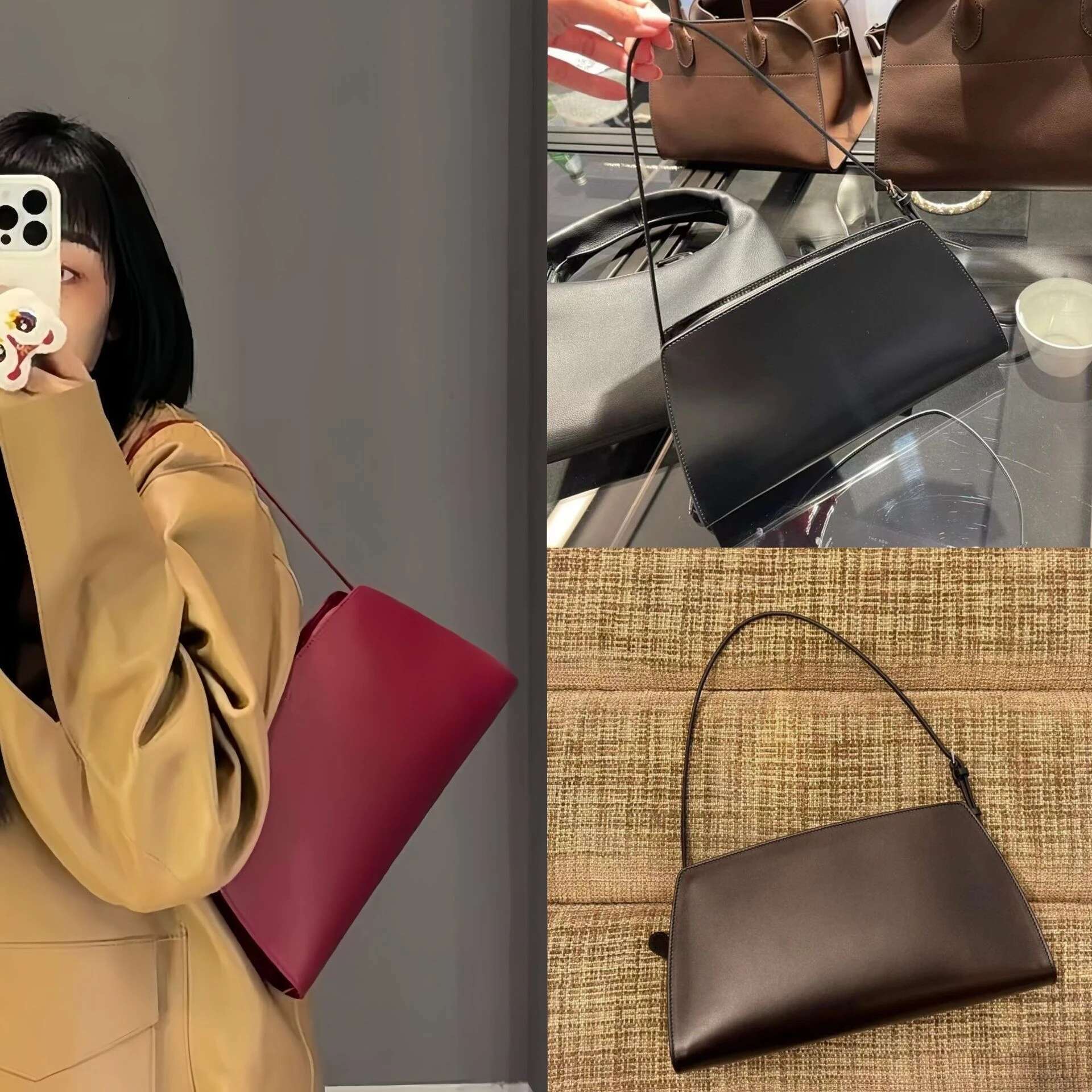Cowhide Retro Underarm Package For Women 2024 Designer Purses And Handbags