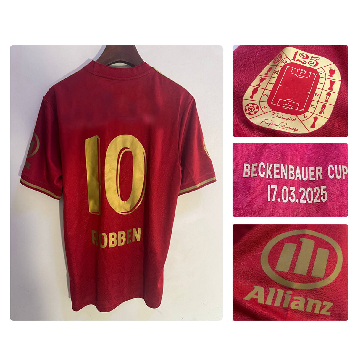 2025 BECKENBAUER CUP Robben Final Jersey Ribery Van Bommel Lahm Maillot Soccer Jerseys