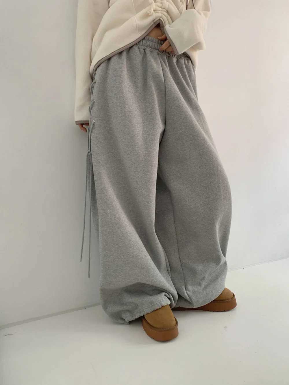 Y2K pocket pants womens clothing Harajuku Drstring design sports pants Gothic street clothing fashion casual wide leg Trousers joggersXJ250403