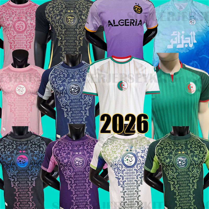 maillot algerie 2026 BENRAHMA Algerie Soccer Jerseys 2026 MAHREZ BENNACER GOUIRI Algeria football shirt AMOURA kits men kids sets maillot de foot 2026 2027
